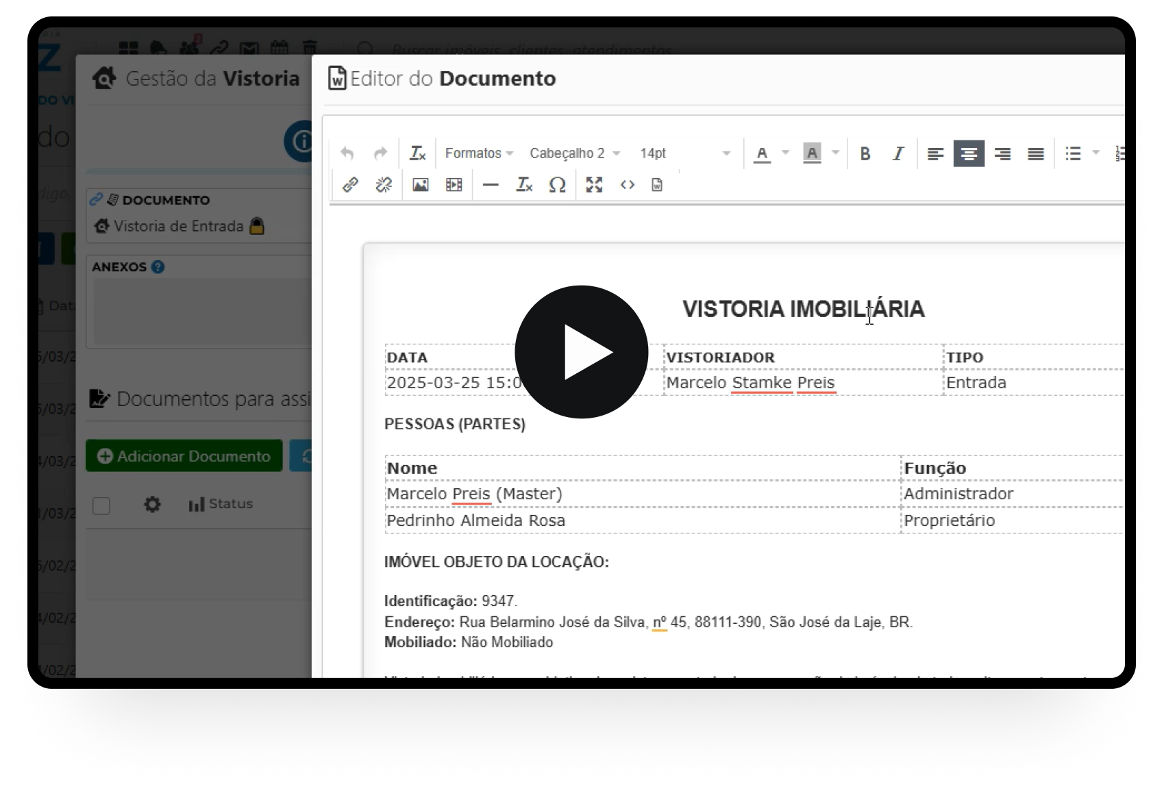 SISTEMA INTELIGENTE DE VISTORIAS 004 SISTEMA INTELIGENTE DE VISTORIAS 004