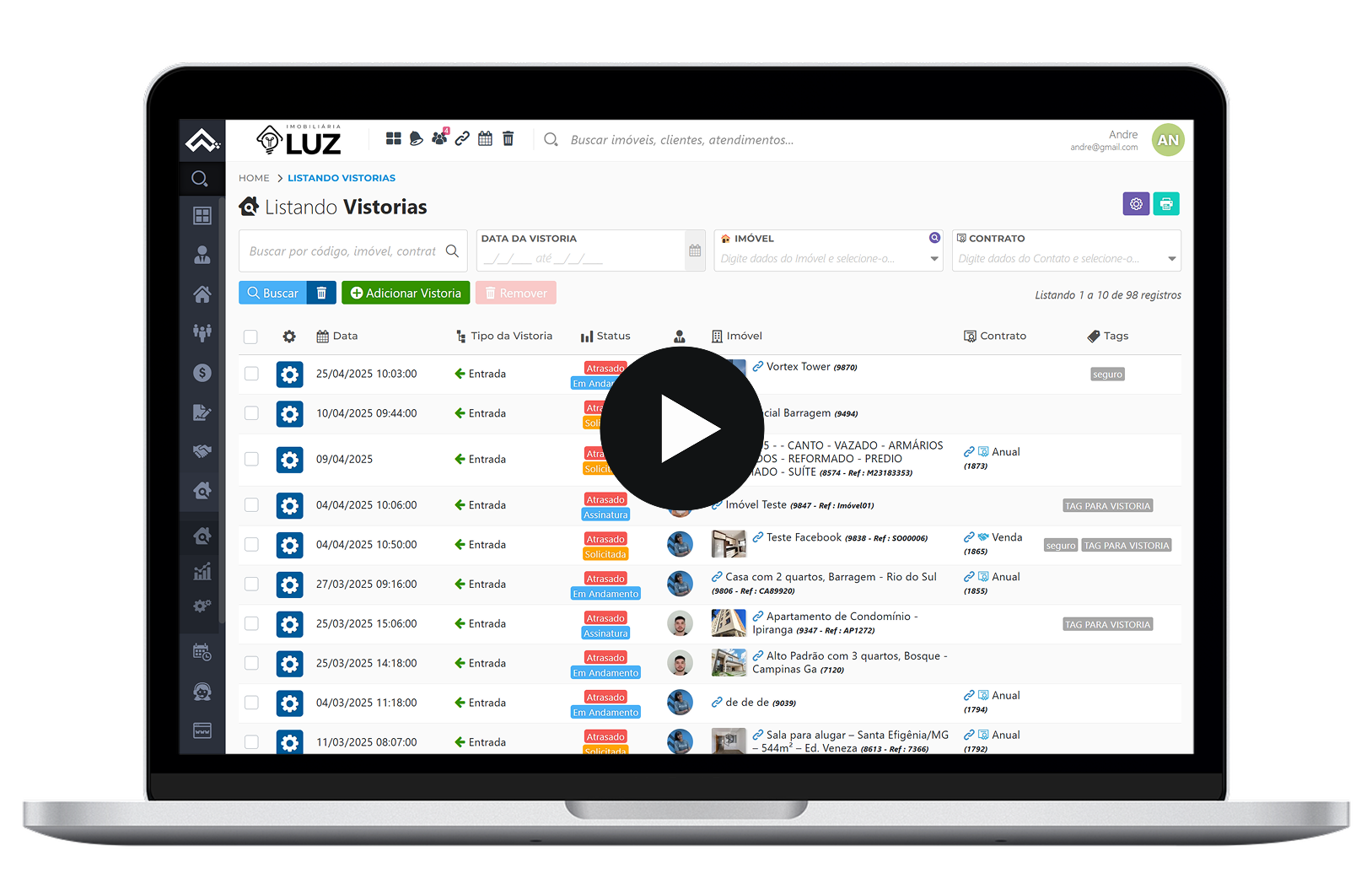 SISTEMA INTELIGENTE DE VISTORIAS header SISTEMA INTELIGENTE DE VISTORIAS header